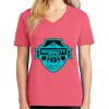 Cotton Women's V-neck Tee sing united test Thumbnail