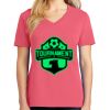 Cotton Women's V-neck Tee sing united test Thumbnail