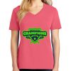 Cotton Women's V-neck Tee sing united test Thumbnail