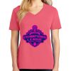 Cotton Women's V-neck Tee sing united test Thumbnail