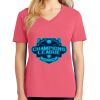 Cotton Women's V-neck Tee sing united test Thumbnail