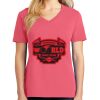 Cotton Women's V-neck Tee sing united test Thumbnail