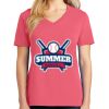 Cotton Women's V-neck Tee sing united test Thumbnail