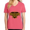 Cotton Women's V-neck Tee sing united test Thumbnail