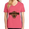 Cotton Women's V-neck Tee sing united test Thumbnail