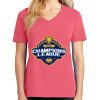 Cotton Women's V-neck Tee sing united test Thumbnail