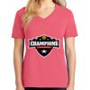 Cotton Women's V-neck Tee sing united test Thumbnail