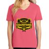 Cotton Women's V-neck Tee sing united test Thumbnail