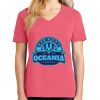Cotton Women's V-neck Tee sing united test Thumbnail