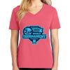 Cotton Women's V-neck Tee sing united test Thumbnail