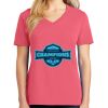 Cotton Women's V-neck Tee sing united test Thumbnail