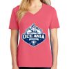 Cotton Women's V-neck Tee sing united test Thumbnail