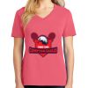 Cotton Women's V-neck Tee sing united test Thumbnail