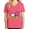 Cotton Women's V-neck Tee sing united test Thumbnail
