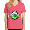 Cotton Women's V-neck Tee sing united test Thumbnail