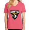 Cotton Women's V-neck Tee sing united test Thumbnail