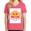 Cotton Women's V-neck Tee sing united test Thumbnail