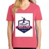Cotton Women's V-neck Tee sing united test Thumbnail