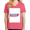 Cotton Women's V-neck Tee sing united test Thumbnail