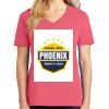 Cotton Women's V-neck Tee sing united test Thumbnail