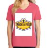 Cotton Women's V-neck Tee sing united test Thumbnail