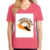 Cotton Women's V-neck Tee sing united test Thumbnail