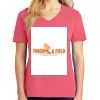 Cotton Women's V-neck Tee sing united test Thumbnail