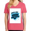 Cotton Women's V-neck Tee sing united test Thumbnail