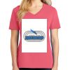 Cotton Women's V-neck Tee sing united test Thumbnail