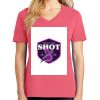 Cotton Women's V-neck Tee sing united test Thumbnail