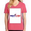 Cotton Women's V-neck Tee sing united test Thumbnail