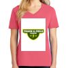 Cotton Women's V-neck Tee sing united test Thumbnail