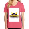 Cotton Women's V-neck Tee sing united test Thumbnail