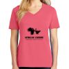 Cotton Women's V-neck Tee sing united test Thumbnail