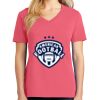 Cotton Women's V-neck Tee sing united test Thumbnail