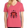 Cotton Women's V-neck Tee sing united test Thumbnail
