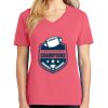 Cotton Women's V-neck Tee sing united test Thumbnail