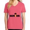 Cotton Women's V-neck Tee sing united test Thumbnail