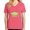Cotton Women's V-neck Tee sing united test Thumbnail