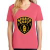 Cotton Women's V-neck Tee sing united test Thumbnail