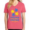 Cotton Women's V-neck Tee sing united test Thumbnail