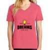 Cotton Women's V-neck Tee sing united test Thumbnail