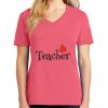 Cotton Women's V-neck Tee sing united test Thumbnail