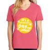 Cotton Women's V-neck Tee sing united test Thumbnail