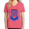 Cotton Women's V-neck Tee sing united test Thumbnail