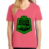 Cotton Women's V-neck Tee sing united test Thumbnail