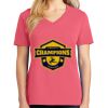 Cotton Women's V-neck Tee sing united test Thumbnail