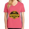 Cotton Women's V-neck Tee sing united test Thumbnail