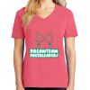 Cotton Women's V-neck Tee sing united test Thumbnail
