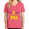 Cotton Women's V-neck Tee sing united test Thumbnail
